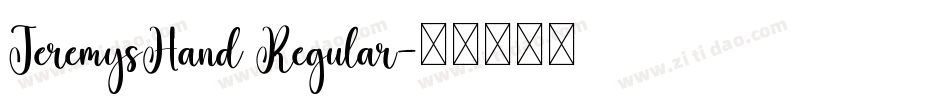 JeremysHand Regular字体转换